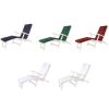 7-Piece Oval Extension Table Folding Chair Set with White Cushions