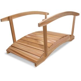 6-ft Wood Garden Bridge with Side Rails