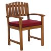 9-Piece Twin Butterfly Leaf Teak Extension Table Folding Chair Set