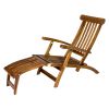 Teak Swing with Red Cushions