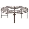 GOTHIC ROUNDABOUT STEEL GARDEN BENCH            NR