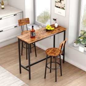 Bar Table Set with 2 Bar stools