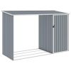 Garden Firewood Shed Gray 96.5"x38.6"x62.6" Galvanized Steel