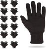 12 Pairs of Brown Jersey Gloves 10' Size Cotton Polyester Knit Gloves for Cooking Grill Barbecue Garden Painter Mechanic Work Industrial Warehouse