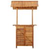 Patio Bar Table with Rooftop 48"x41.7"x85.4" Solid Acacia Wood