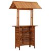 Patio Bar Table with Rooftop 48"x41.7"x85.4" Solid Acacia Wood