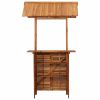 Patio Bar Table with Rooftop 48"x41.7"x85.4" Solid Acacia Wood