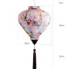 12" Pink Floral Chinese Cloth Lantern Traditional Festival Lampshade Decorative Hanging Paper Lantern