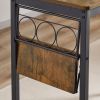 Bar Table Set with wine bottle storage rack