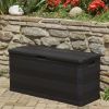 Patio Storage Box Black 46.1"x17.7"x22"