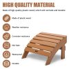 TALE Adirondack Ottoman Footstool All-Weather and Fade-Resistant Plastic Wood for Lawn Outdoor Patio Deck Garden Porch Lawn Furniture Brown(Banned fro