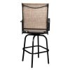 2pcs Wrought Iron Swivel Bar Chair Patio Swivel Bar Stools Black