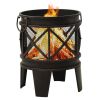 Rustic Fire Pit with Poker Å’Â¶16.5"21.3" Steell