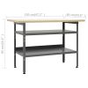 Workbench Gray 47.2"x23.6"x33.5" Steel