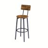 Bar Table Set with 4 Bar stools with backrest