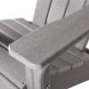 Adirondack Chair Holder HDPE Patio Chairs Weather Resistant Outdoor Chairs for Lawn; Deck; Backyard; Garden; Fire Pit; Plastic Outdoor Chairs -Gray