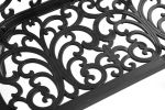 Outdoor Patio Bench; Garden Bench with Cushion All-Weather Cast Aluminum Loveseat for Lawn Front Porch Path Yard Decor Deck Furniture Black