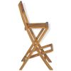 Folding Patio Bar Stools 2 pcs Solid Teak Wood