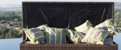 Outdoor Patio Wicker Rattan Cushion Storage Bin Deck Box Cushion Box