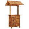 Patio Bar Table with Rooftop 48"x41.7"x85.4" Solid Acacia Wood