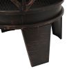 Rustic Fire Pit with Poker Å’Â¶16.5"21.3" Steell