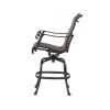 Patio Outdoor Indoor Aluminum Sling Swivel Bar Stool; Set of 2