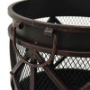 Rustic Fire Pit with Poker Å’Â¶16.5"21.3" Steell