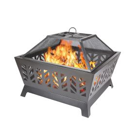 IRON FIRE PIT OUTDOOR (Color: as Pic)