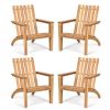 Outdoor Durable Patio Acacia Wood Adirondack Lounge Armchair