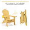 TALE Folding Adirondack Chair with Pullout Ottoman with Cup Holder;  Oversized;  Poly Lumber;   for Patio Deck Garden;  Backyard Furniture;  Easy to I