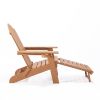 TALE Folding Adirondack Chair with Pullout Ottoman with Cup Holder;  Oversized;  Poly Lumber;   for Patio Deck Garden;  Backyard Furniture;  Easy to I