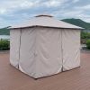 10x10 Ft Outdoor Patio Garden Gazebo Canopy, Outdoor Shading, Gazebo Tent With Curtains