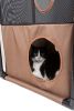 Pet Life Kitty-Square Obstacle Soft Folding Sturdy Play-Active Travel Collapsible Travel Pet Cat House Furniture