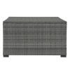 9-piece Outdoor Patio Large Wicker Sofa Set, Rattan Sofa set for Garden, Backyard,Porch and Poolside, Black wicker, Beige Cushion